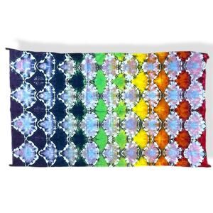 Hand tie dyed pride tapestry flag 30x52 inches LGBTQIA rainbow scales